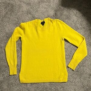 J Crew 100% cashmere Yellow Women's Sweater